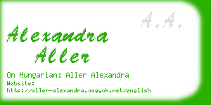 alexandra aller business card